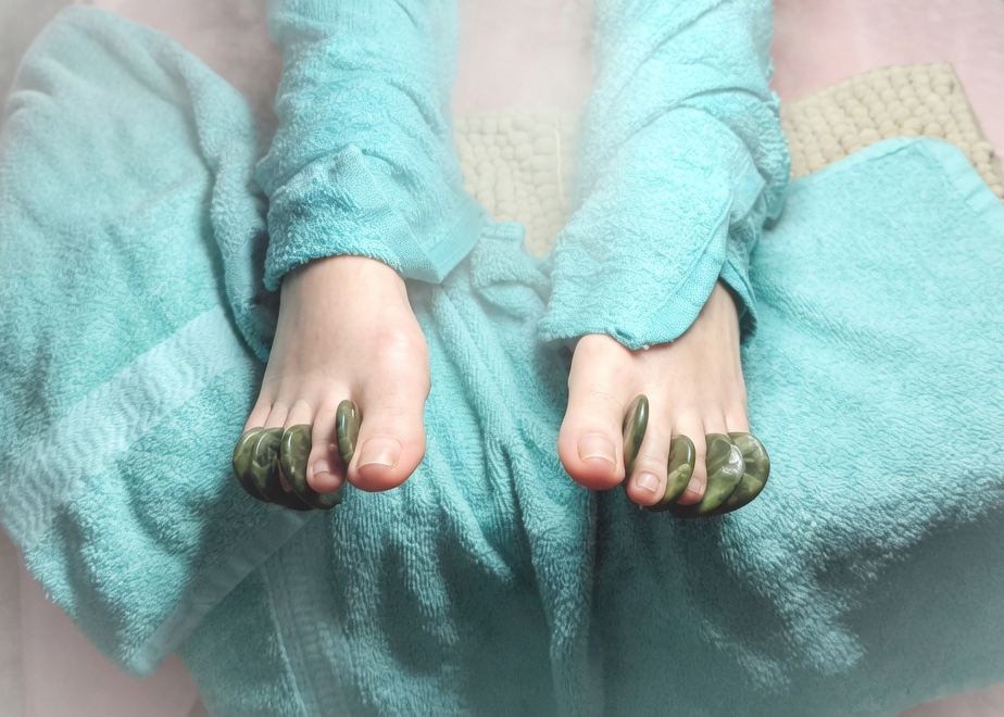 Russtina's signature Stones and Steam Pedicure treatment